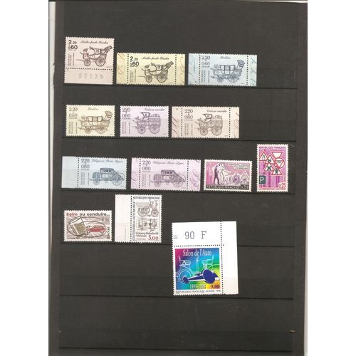 Lot De 13 Timbres Neufs Automobile