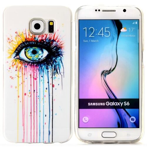 Coque Case Samsung Galaxy S6 Les Larmes Multicolores Silicone Souple (Tpu)