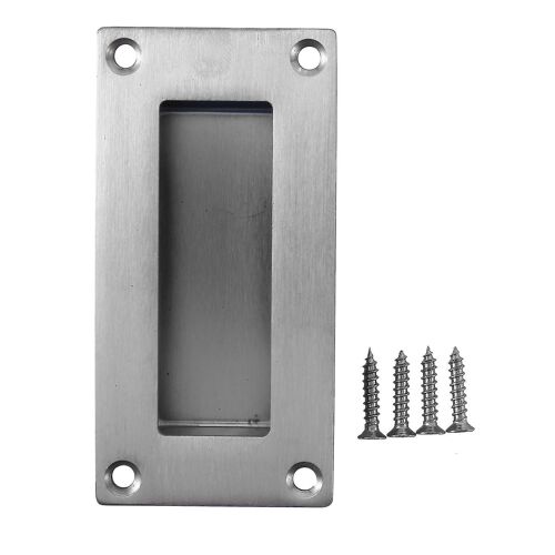 Rectangular Fix Poignée de traction de porte coulissante encastrée en acier inoxydable