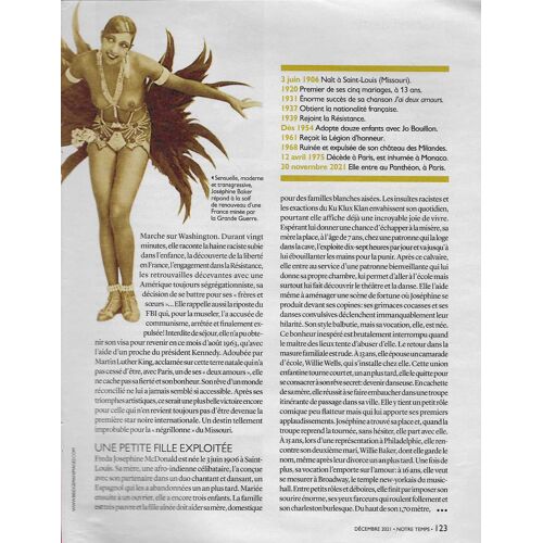Notre Temps N°624 - Coupure De Presse - Joséphine Baker