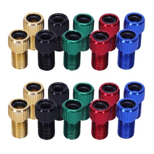20pcs Presta To Schrader Valve Adaptateur Convertisseur Multicolor Bicycle Bike Tire Tube