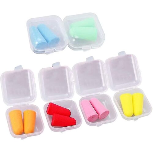 Bouchons d'oreilles de sommeil, 12 Pcs Bouchons d'oreille Éponge douce Noise Cancelling Écouteurs, 6 couleurs