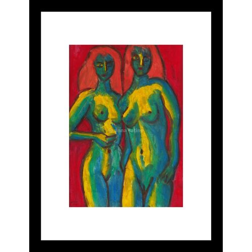 Peinture Erotique Originale - Anna Satine - 2127041 - Nu Féminin - 20x30cm