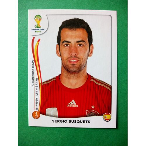 Sergio Busquets 117 - Espagne - Stickers Fifa World Cup Brasil 2014 - Panini