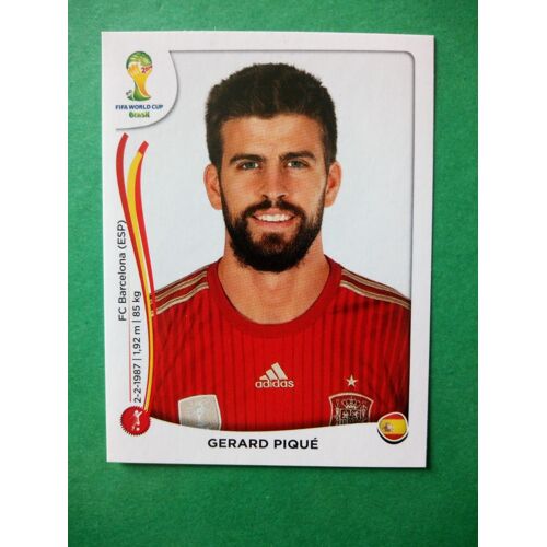 Gerard Piqué 112 - Espagne - Stickers Fifa World Cup Brasil 2014 - Panini