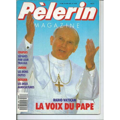 Pèlerin 01/04/1988 La Voix Du Pape, Anna Prucnal, Julos Beaucarne, Louis Chedid, Dalida, Linda De Suza,Drôles De Dames,La Croisade Des Enfants De Serge Moati,Éclair De Lune De Norman Jewison Avec Cher