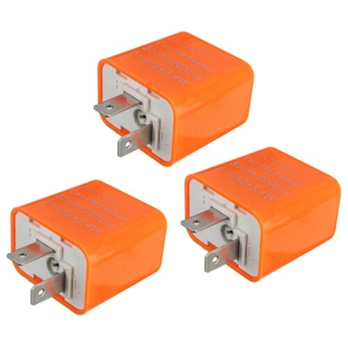 3x 2 Broches Vitesse De Moto Réglable Led Clignotant Indicateur Clignotant Relais 12v