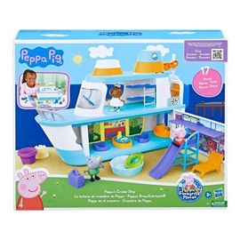 Peppa Pig - Grand Bateau De Croisiere 3 Niveaux Avec 3 Figurines + 13 Accessoires - Set Jouet Enfant Peppa Le Cochon + Carte