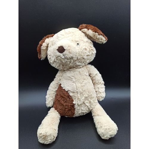 Doudou peluche Chien tuffet jellycat - beige marron - env. 30 cm