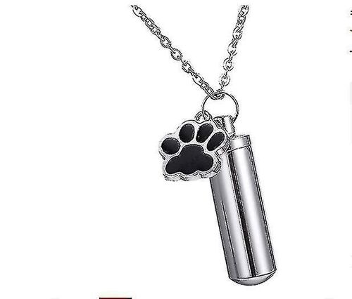 Collier D'urne Pour Chien Cendres Colliers De Crémation Pour Cendres Pour Chien En Acier Inoxydable Souvenir Commémoratif Pour Animaux De Compagnie Cendres