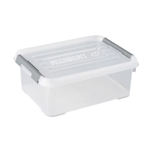 Allibert boîte de rangement handy plus - clips gris - couvercle transparent - 12 l