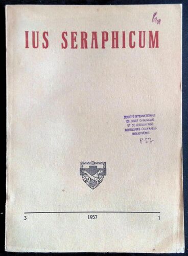 Ius Seraphicum, Annus 3, Libellus 1, 1957