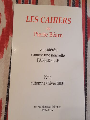 Les Cahiers De Pierre Béarn N°4 Automne/Hiver 2001