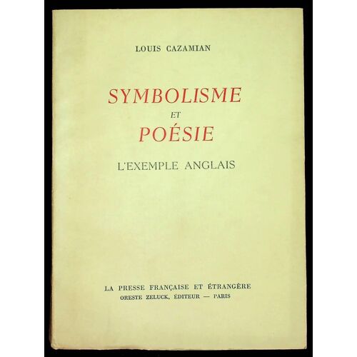 Symbolisme Et Poésie - L'exemple Anglais
