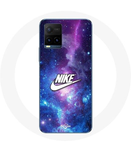 Coque Pour Vivo Y21s 2021 / Y21 2021 Nike Logo Blanc Espace Coloré