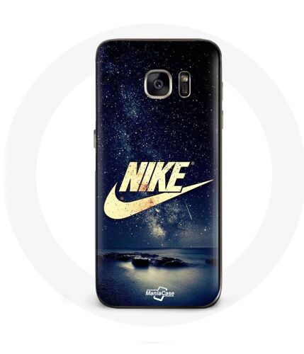 Coque Pour Samsung Galaxy S7 Edge Nike Logo Doré Nuit Étoilée