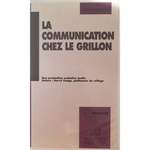 Vhs - Jeulin - La Communication Chez Le Grillon