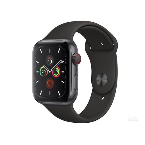 Apple Watch Series 5 (Gps + Cellular) - Boîtier 44 Mm Aluminium Gris Avec Bracelet Sport Noir De Taille