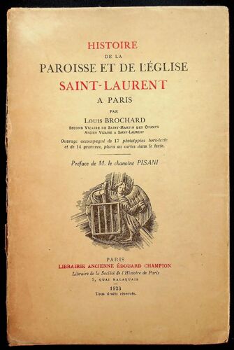 Histoire De La Paroisse Et De L'église Saint-Laurent À Paris