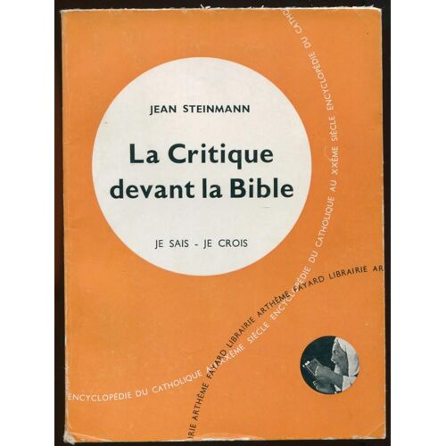 La Critique Devant La Bible