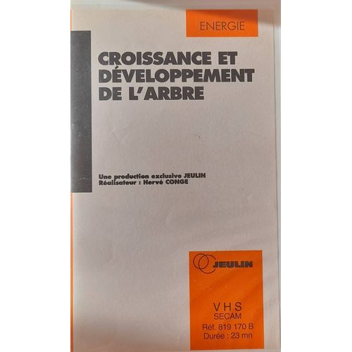 Vhs - Jeulin - Croissance Et Développement De L'arbre