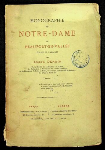 Monographie De Notre-Dame De Beaufort-En-Vallée Église Et Paroisse