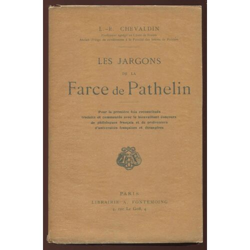 Les Jargons De La Farce De Pathelin
