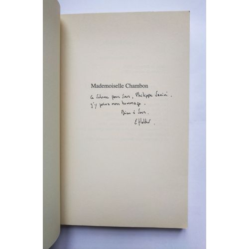 Eric Holder Mademoiselle Chambon Avec Un Envoi Autographe Signé 1996 Flammarion