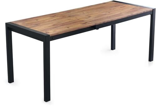 Table Repas Extensible En Aggloméré Et Métal Silva