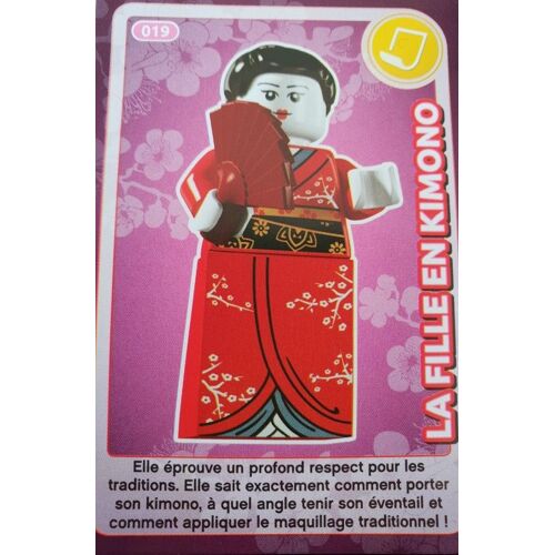 Auchan Carte Légo N° 19 La Fille En Kimono - Crée Ton Monde - Année 2018