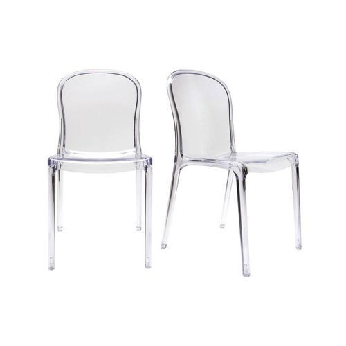 Chaises Empilables Design Transparentes (Lot De 2) Thalysse