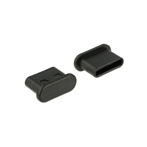 Delock Lot De 10 Obturateurs De Ports Usb Type C Femelle Noir