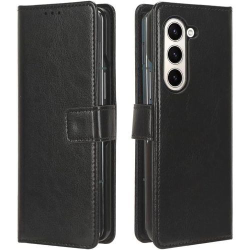 Coque Pour Samsung Galaxy Z Fold5 Housse, Etui En Cuir Style Retro Pu Portefeuille Cover, Fermeture Magnetique Und Flip Bequille Etui Pour Samsung Galaxy Z Fold5