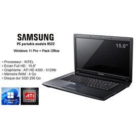 Samsung R522 - 15.6" Intel Core 2 Duo T4300 - 2.1 GHz - Ram 4 Go - SSD 256 Go