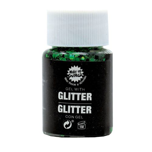 Gel Avec Paillettes Corps Visage 20gr Vert Foncé
