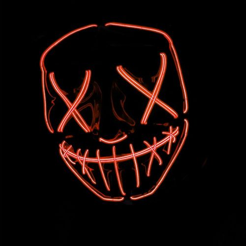 Masque Rigide Clown Purge Led Rouge Adulte