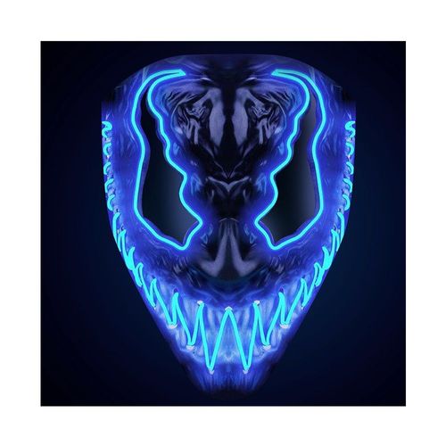 Masque Rigide Démon Led Bleu Adulte