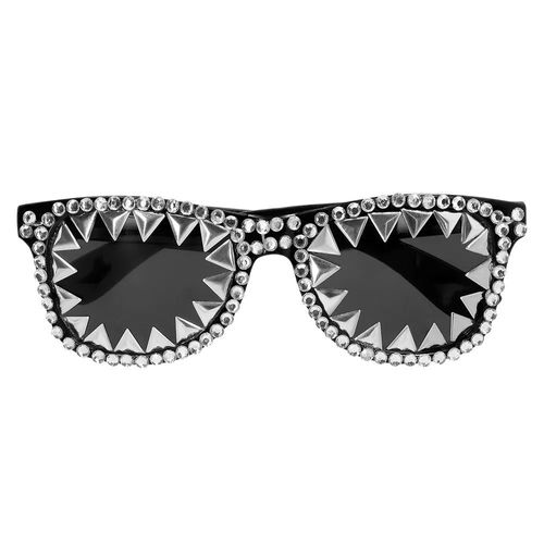 Paire De Lunettes Argent Strass Rock Star Adulte