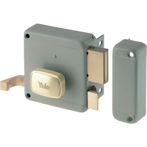 1 X C.STACCATO M2 + TIRANT + BOUTON E.MM 60 SERRURE EN BOIS DROITE APPLIQUER 620 YALE