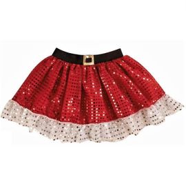 Tutu De Noël Rouge Avec Sequins - Ptit Clown - Enfant Fille - Taille Unique