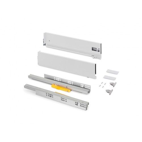 Tiroir Vertex 3D avec Push Syncro - kit partiel - h. 131 mm p. 500 mm - blanc - Acier EMUCA