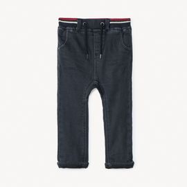 Jean Doublé Micropolaire À Taille Élastiquée Pour Bébé Garçon - Denim Black