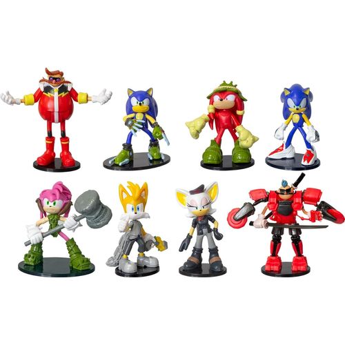 8 Figurines Articulées 7,5 Cm Lansay Sonic Prime