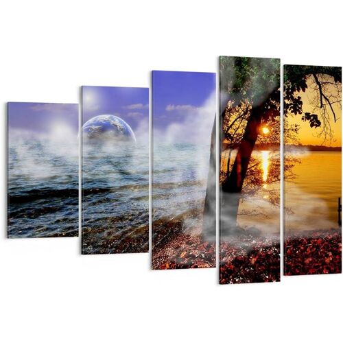 Art mural sur toile - Tableau naturel - Paysage abstrait - Impressions sur toile - Impressions artistiques pour décoration de la maison, salon, chambre à coucher 150 x 80 cm. (sans cadre)