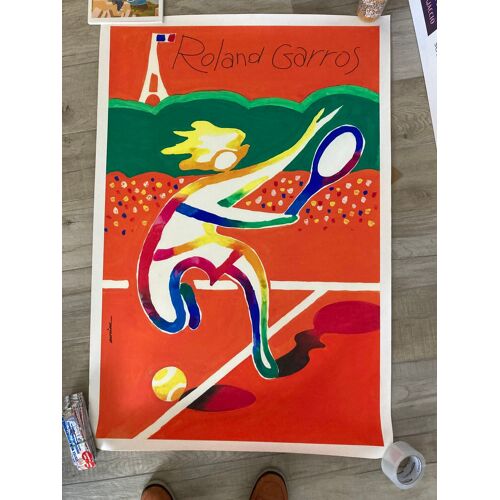 Affiche Originale Auriac Roland Garros 