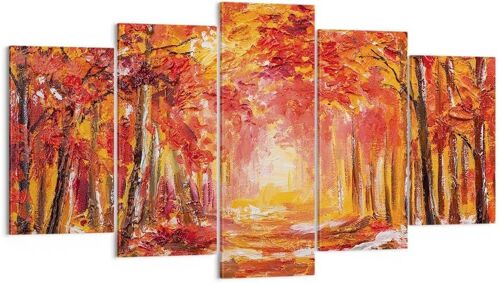 Toile d'art mural, tableau d'art de paysage de parc d'automne, impression sur toile, impressions d'art pour décoration de maison, salon, chambre à coucher 100 x 55 cm. (sans cadre)
