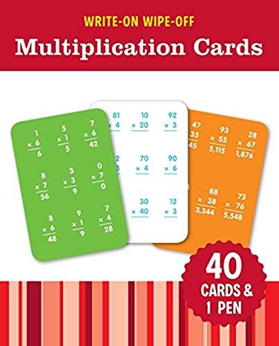 Write-On Wipe-Off Multiplication Cards (Write-On Wipe-Off Learning Cards)