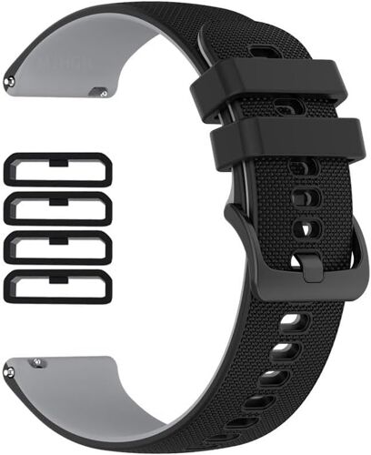 Loranka-22 Mm Bracelet De Montre À Dégagement Rapide Pour Smartwatch + 4 Anneaux De Fixation, Band Pour Huawei Gt,Strap En Silicone Souple Pour Huawei Gt 2/2pro/2e / 3/3pro / 4/5/5pro
