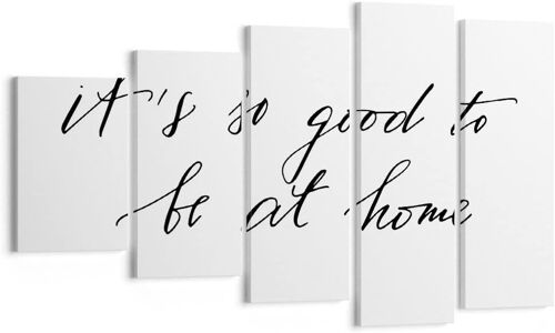 Art mural sur toile - Typographie - Affirmation - Slogan Maxim - Impressions sur toile pour décoration de la maison, salon, chambre à coucher 100 x 55 cm. (sans cadre)