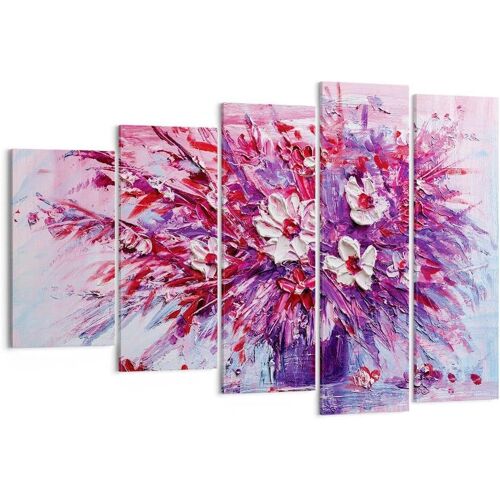 Art mural sur toile - Bouquet de fleurs - Art de jardin - Impressions sur toile - Impressions d'art pour décoration de la maison, salon, chambre à coucher 100 x 55 cm. (sans cadre)